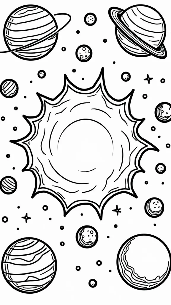 solar system free coloring pages